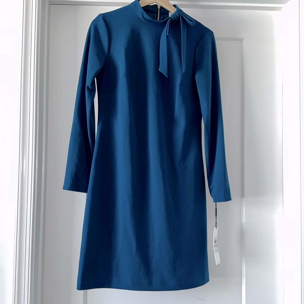 Calvin Klein Blue Long Sleeve Dress